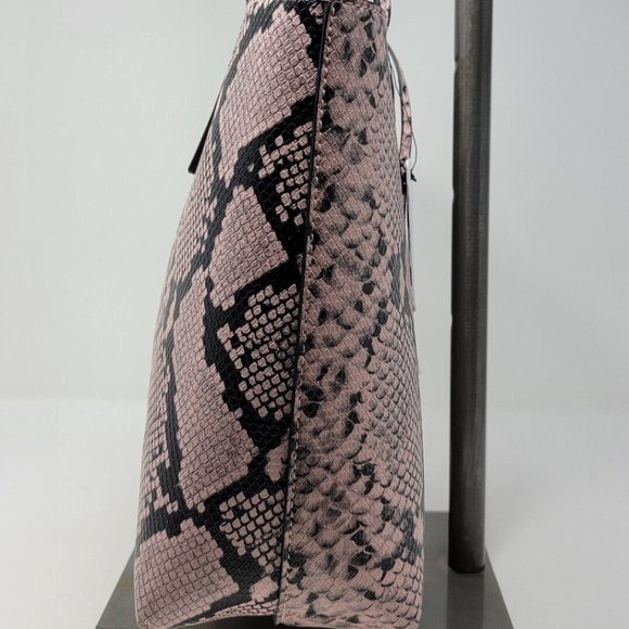 GUESS Bobbi Pink Snake Print Inside Out Reversible 3 in 1 Tote Handbag Set - Picture 6 of 14